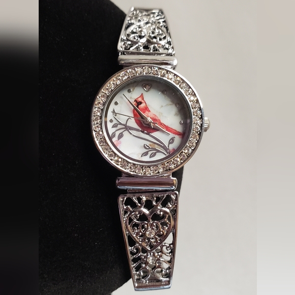 NWOT BGE Silverstone Cardinal Remembrance Watch Crystal Rhinestones - Picture 3 of 9